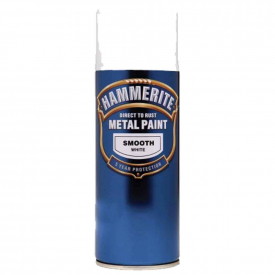 Hammerite ‘Direct To Rust’ Metal Paint – Smooth White 400ml Aerosol