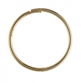 HS Johnson HSJ-AQ0026 9CT Gold Plain Hinged Hoop Earrings