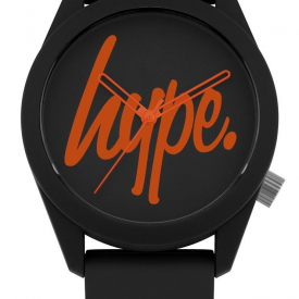 Hype Black & Script Watch