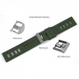 Isofrane ISO-20 Green Dive Watch Strap Strap Width: 22mm, Buckle Style