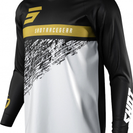 Shot Devo Roll Motocross Jersey, black-white-gold, Size XL, black-white-gold, Size XL