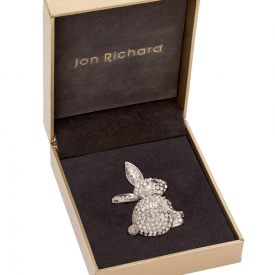 Crystal Bunny Brooch – Gift Boxed