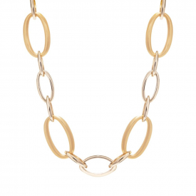 Gold And Satin Link Necklace