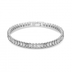 Silver Crystal Baguette Allway Bracelet