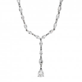 Silver Plated Cubic Zirconia Necklace