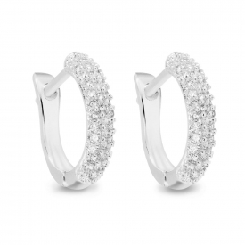 Silver Plated Mini Huggie Hoop Earring