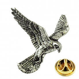 Kestrel Bird English Pewter Lapel Pin Badge