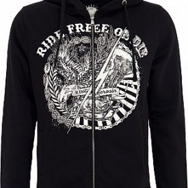 King Kerosin Ride Free Or Die, zip hoodie