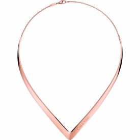 Calvin Klein KJ6VPJ100100 Outline Rose Gold Tone Semi Choker