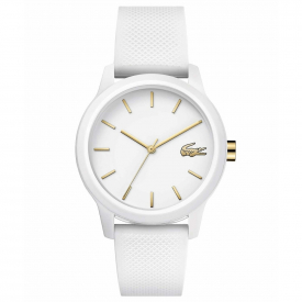 Lacoste 2001063 Women's 12.12 White Silicone Wristwatch