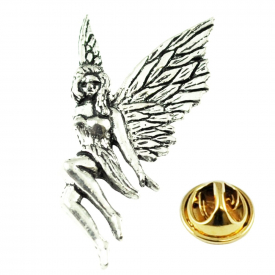 Leaf Fairy English Pewter Lapel Pin Badge