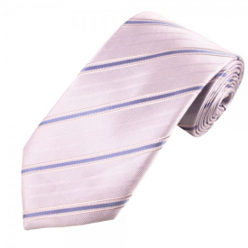 Lilac & Purple Woven Stripe Patterned Men’s Silk Tie