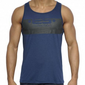ES Collection Logo Shape Tank Top – Navy S