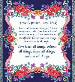Love Is 1 Corinthians 13 Tapestry Throw