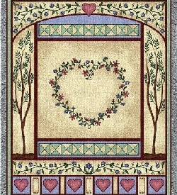 Love Quilt II Tapestry Throw