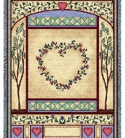 Love Quilt Tapestry Throw