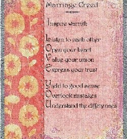 Marriage Creed Tapestry Throw