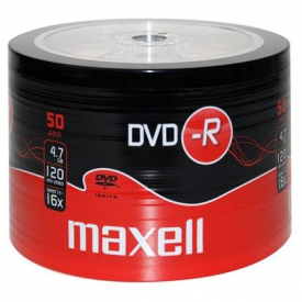 Maxell DVD-R 16x Recordable Discs – 4.7GB 120min – Value 50 Shrink Pack