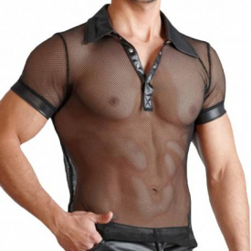 Orion Mesh Polo Shirt – Black L