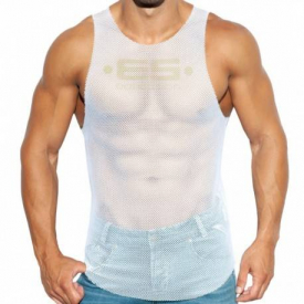 ES Collection Mesh Tank Top – White L