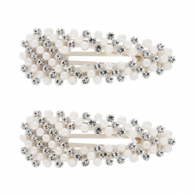 Oversize Pearl Crystal Hair Clips – Pack Of 2