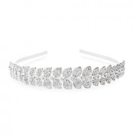 Silver Leaf Diamante Hairband