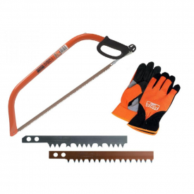 Bahco 24in Bowsaw Garden Pack w 2 x Blades  Rigger Work Gloves