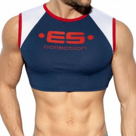 ES Collection Muscle Crop Top – Navy S