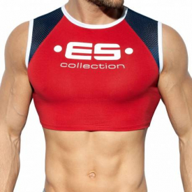 ES Collection Muscle Crop Top – Red M