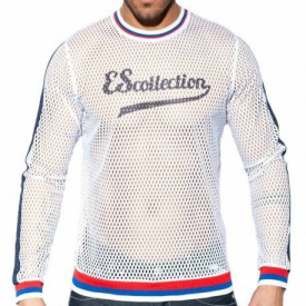 ES Collection Open Mesh T-Shirt – White L