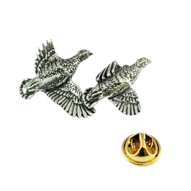 Partridge Bird English Pewter Lapel Pin Badge
