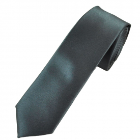 Plain Charcoal Grey Boys Tie