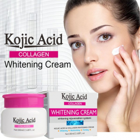 80ml Kojic Acid Collagen Whitening Face Cream Moisturizing Firming Skin Face Care Cosmetics