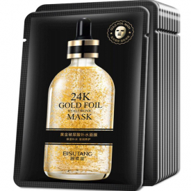 24k Gold Hyaluronic Black Face Skin Care pore clean anti-puffiness Mascarilla Hydrating Crystal Collagen mask cheap Wholesale face Masks