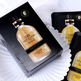 24k gold foil natural ingredients gold film cloth anti-aging protein essence black face skin care oil control mascarilla face mask