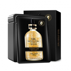 24K gold foil Crystal Collagen Lighten pockmarks Strengthen Firming Pore Cleaner Anti-Aging Black Face Skin Care Wholesale face masks