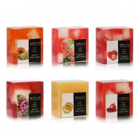 Papaya Apple Cherry Fruit Handmade Soap Oil ControlSkin Care Cleansing DHL267e