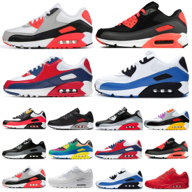 2021 Hot Men Sneakers Shoes Classic 90 Men and woman Shoes Sports Trainer Cushion Surface Breathable Sports Shoes 36-45 B7326