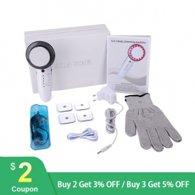 6 in 1 Body Slimming Machine EMS Ultrasonic Massage Anti Cellulite Red Blue Infrared Therapy Light Skin Tightening Facial Care