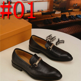 Men PU Leather Fashion Shoe Low Heel Loafers Shoes Designer Dress Shoes Brogue Shoes Spring Ankle Boots Vintage Classic Male Casual