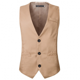 Solid Suit Vest Mens Smart Casual Business Waistcoat Men Formal Social Vests Groomman For Wedding Gentleman Male Coat