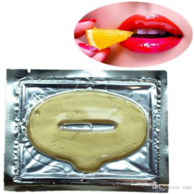 500pcs High Quality Gold Crystal Collagen Lip Mask Women Collagen Protein Crystal Moisturizing Lip Mask Lip Care