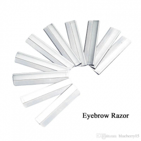 Wholesale 10pcs/lot Eyebrow Razor Stainless Steel Microblading eyebrow trimmer Brow Shaving Trimmers Make Up Tools Free Shopping