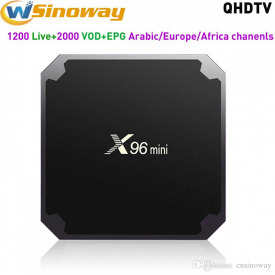 Arabic IPTV Box X96 mini Amlogic S905W With Europe IPTV APK Code Support France Africa Netherlands Italy IP TV channels