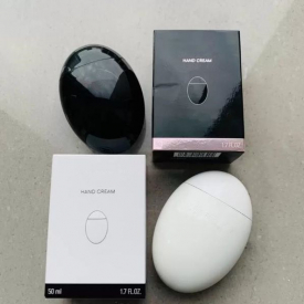 Hot selling black & white egg hand cream 50ml skin care LA CREME MAIN hands cream 50ml free shopping