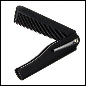 2PCS Mens Womens Beauty Handmade Folding Pocket Clip Hair Moustache Beard Comb