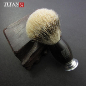 100% Black Ebony Handle Titan Men Shaving Brush Silvertip Badger Brushes Pincel Badger Hair Knot Free Shipping