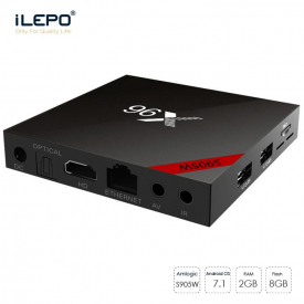 X96 Android TV Box S905W 1GB 8GB Quad Core 100M Lan 2.4G WiFi 4K HDR10 IPTV Android 7.1 Smart Media Player
