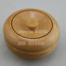 Slight Defect Surface Beech Wood Shaving Bowl Shaving Mug With A Lid Wooden Shaving Cup