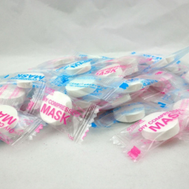 wholesale- 50pcs candy package 100% cotton compressed facial mask white nonwoven skin care face mask sheet diy